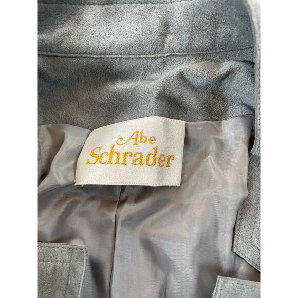 Abe Schrader Vintage 70s Gray Ultra Suede Blazer Jacket Size 8 Women’s ILGWU - Picture 3 of 10